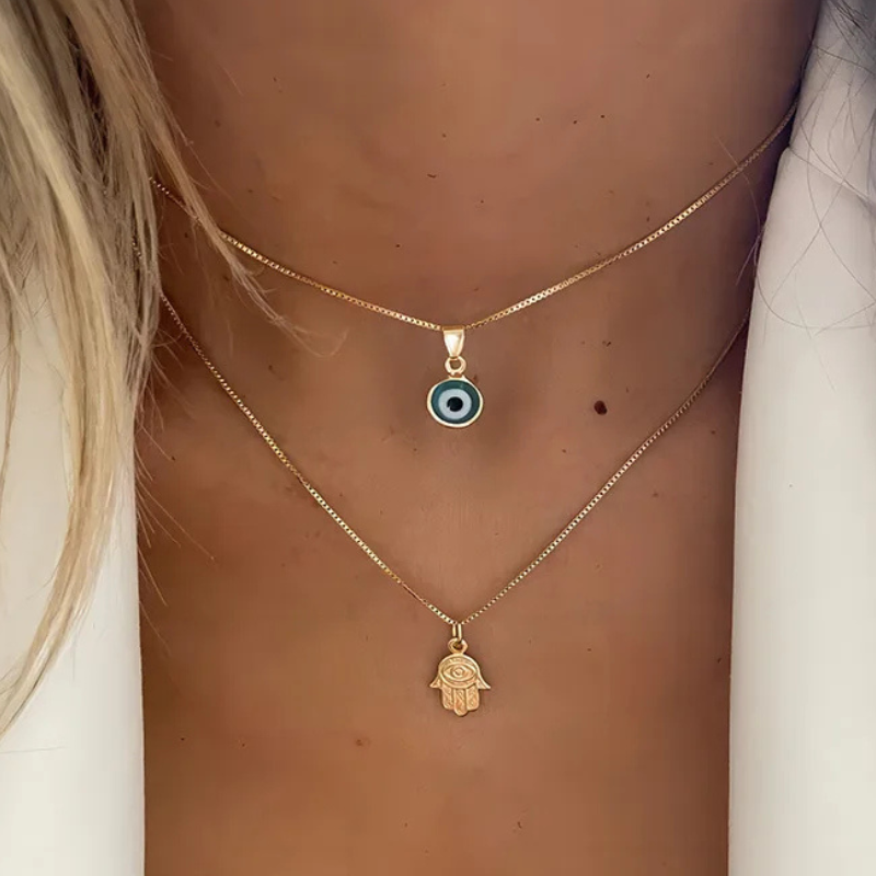 Evil Eye & Hamsa Necklace by weston.®