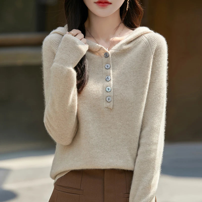 Lucia Buttoned Cashmere