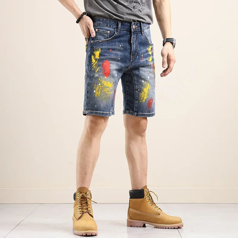 Splash Denim Shorts