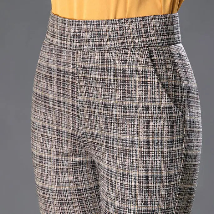 Elara Plaid Trousers