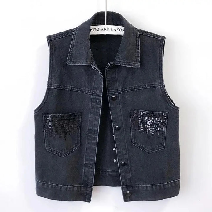 Noir Denim Vest