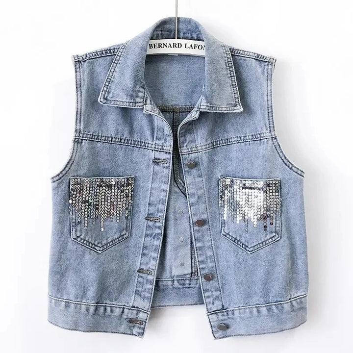 Noir Denim Vest