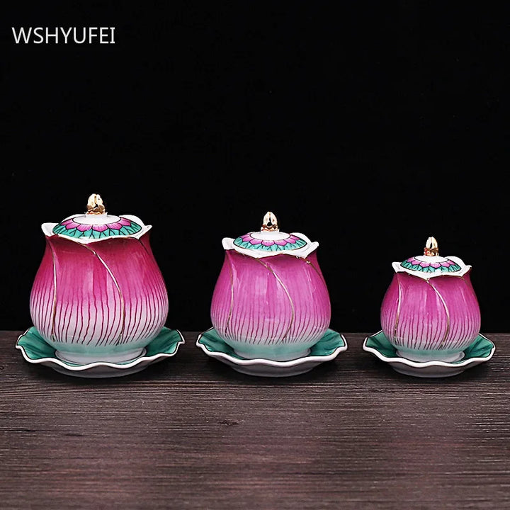 CAPAROMA Tradition Ceramic Lotus Flower Cup Set*