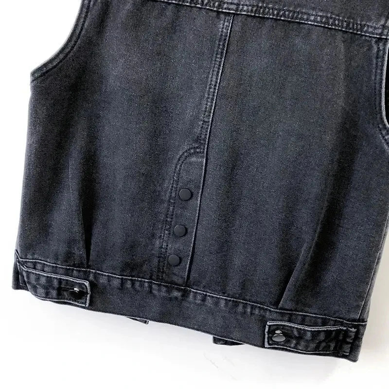 Noir Denim Vest