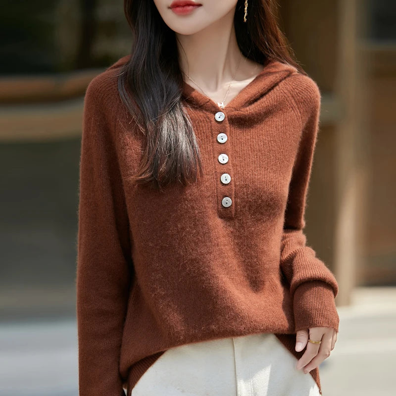 Lucia Buttoned Cashmere