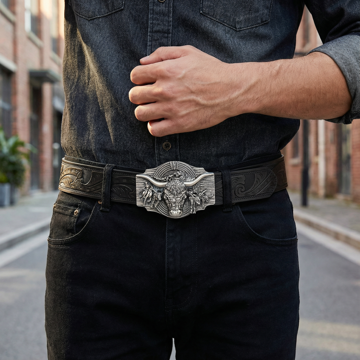 Rancher Cow Head Belt