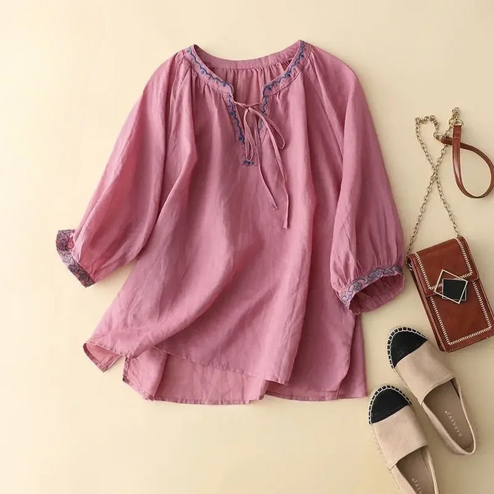 Clara Linen Blouse